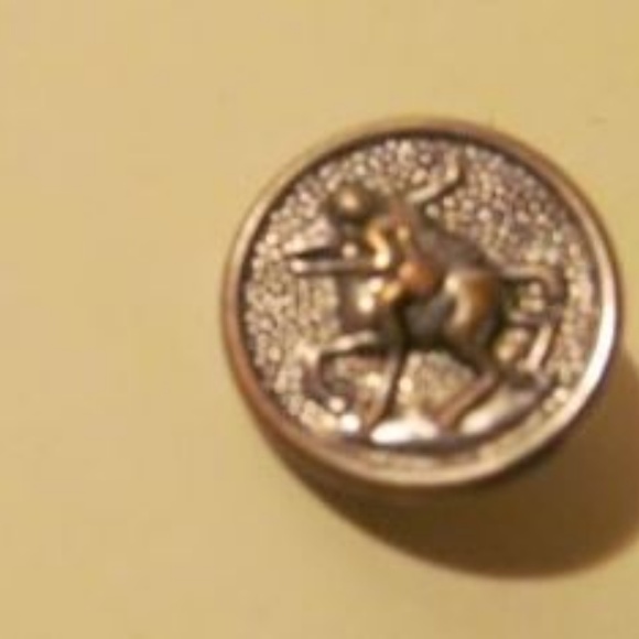 Vintage Antique Horse Button Metal Brass Sewing - Picture 3 of 6